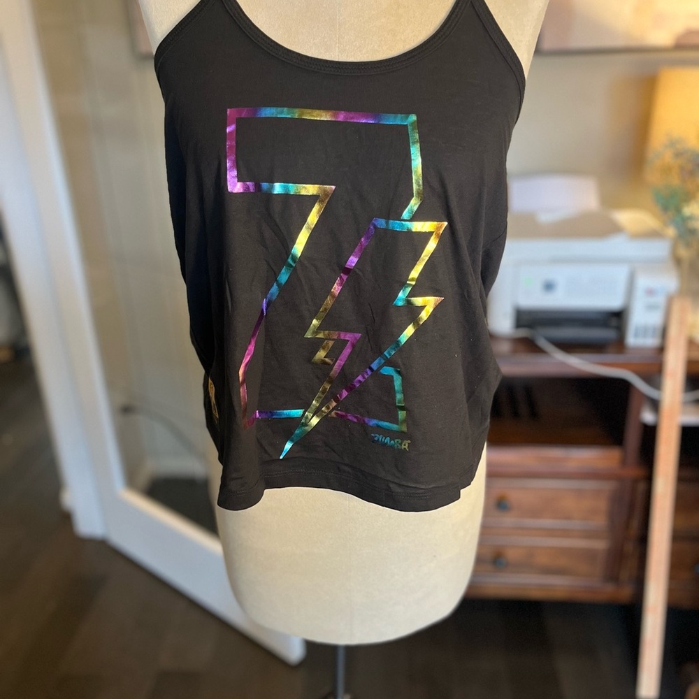 Black Graphic Tank Top